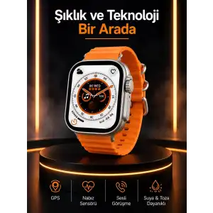 AsilTech Akıllı Saat Android ve İOS Uyumlu 49 MM NFC Özelliği GPS Takibi Yeni Nesil