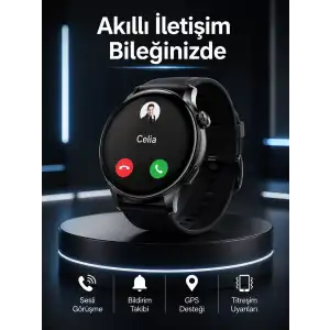 AsilTech Akıllı Saat Bildirim Görme Amoled Ekran GPS Uyumlu Sesli Görüşme