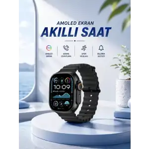 AsilTech Akıllı Saat Bluetooth Bağlantılı NFC ve GPS Uyumlu Nabız Ölçer Sesli Görüşme