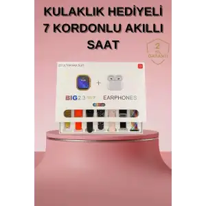 AsilTech Akıllı Saat Bluetooth Kulaklık Hediyeli Bildirim Görme Sesli Görüşme Çoklu Kordon
