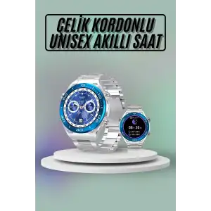 AsilTech Akıllı Saat Çelik Kordonlu Amoled Ekran Android ve İOS Uyumlu Çağrı Cevaplayabilen