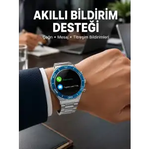 AsilTech Akıllı Saat Çelik Kordonlu Amoled Ekran Android ve İOS Uyumlu Çağrı Cevaplayabilen Yeni Nesil