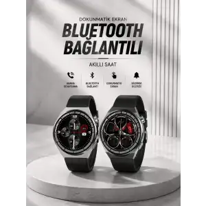 AsilTech Akıllı Saat Dokunmatik Ekran Sesli Görüşme ve Bildirim Görme Sağlık Takibİ