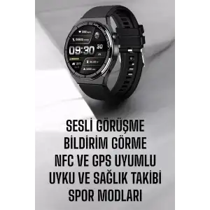 AsilTech Akıllı Saat Nabız Sensörlü Bildirim Görebilen Spor Modları GPS Takibi
