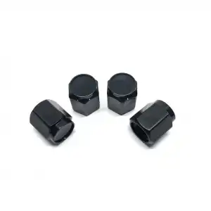 AsilTech Altıgen Sibop Kapağı 4lü Parlak Siyah