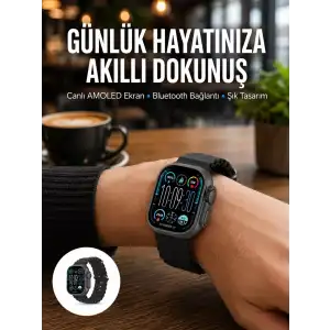 AsilTech AMOLED Akıllı Saat Bluetooth Arama Su Geçirmez Yeni Nesil