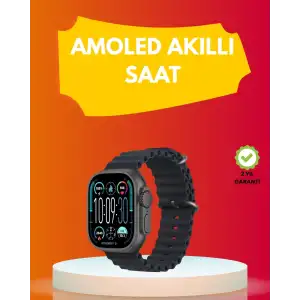 AsilTech AMOLED Ekran 49mm Ultra Tasarım 3 Kordonlu Akıllı Saat