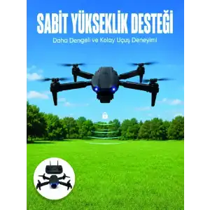 AsilTech APP Kontrollü Mini Drone 4K HD Kamera, 360° Takla ve Katlanabilir Tasarım