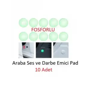 AsilTech Araba Kapı Darbe Emici Stoper Ses Gürültü Önleyici 10lu Fosforlu