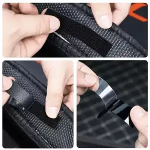 AsilTech Araç Ev Ofis Çok Amaçlı Kaydırmaz Çift Taraflı Cırt Velcro Bant 16’lı Set 23x70mm Siyah