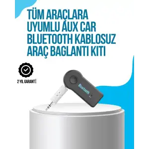 AsilTech Araç İçi Bluetooth AUX Müzik ve Telefon Görüşmesi Adaptörü
