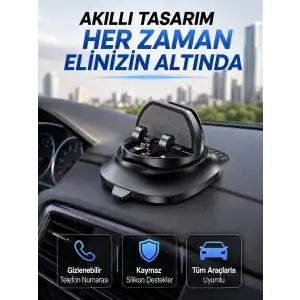AsilTech Araç Torpidosu İçin Telefon Tutucu Gizlenebilir Park Telefon Numaralı Stand