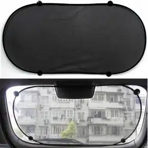 AsilTech Arka Cam Vantuzlu Oto Güneşlik Perde 50x100cm