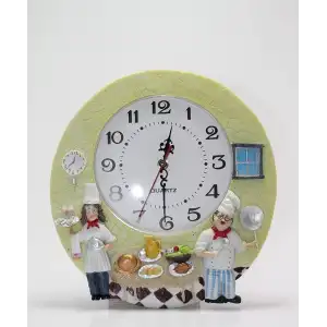 AsilTech Aşçı Tasarımlı Polyester Duvar Saati Model 5