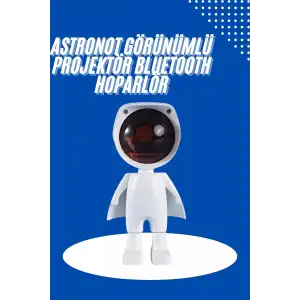 AsilTech Astronot Işık Projektörü Gökkuşağı Projeksiyon Gece Lambası Hediyelik