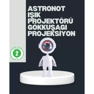 AsilTech Astronot Tasarımlı Gün Batımı Efektli Şarjlı LED Lamba