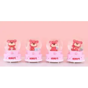 AsilTech Ayıcıklı Işıklı Kar Küresi 7 Cm