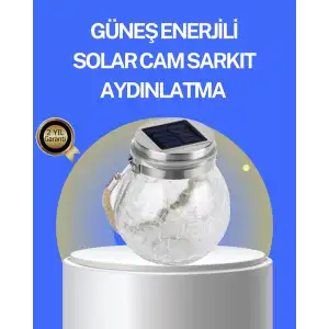 AsilTech Bahçe ve Teras İçin Solar Cam Sarkıt LED Aydınlatma