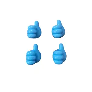 AsilTech Baş Parmak Kablo Tutucu Mavi 4lü