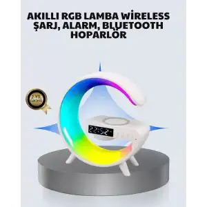 AsilTech Başucu İçin Tasarlanmış Kablosuz Şarjlı Gece Lambası ve Bluetooth Ses Sistemi
