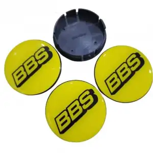 AsilTech BBS Damla Geçme Jant Göbek Kapağı 4’lü Set 55/58mm Sarı
