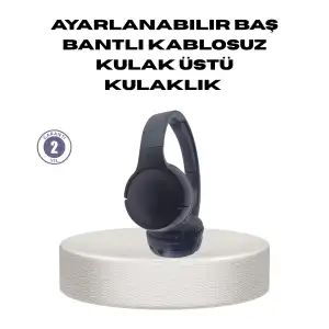 AsilTech Bluetooth 5.0 Siyah Kablosuz Kulaklık 18 Saat Batarya Katlanabilir Tasarım