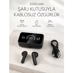AsilTech Bluetooth 5.1 Destekli  bluetooth kulaklık – ANC ve Stereo Sesli