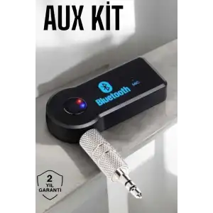 AsilTech Bluetooth Araç Kiti Bt 350 Aux Çıkışlı Tüm Araçlara Uyumlu