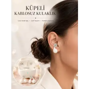 AsilTech Bluetooth Bağlantılı Küpeli Kablosuz Kulaklık Uzun Pil Ömrü