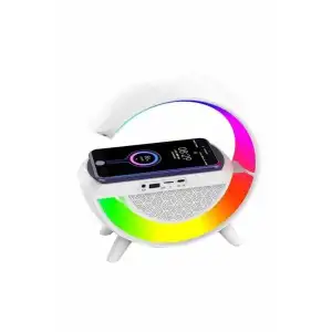 AsilTech Bluetooth Hoparlör G Şekli Atmosfer Akıllı Rgb Lamba Wireless Kablosuz Şarj