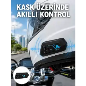 AsilTech Bluetooth Kask Kulaklığı Intercom 5.0 Bluetooth Android ve İOS Uyumlu Yeni Nesil