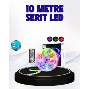 AsilTech Bluetooth Kontrollü Smart Şerit Led 10M Sese Duyarlı RGB Aydınlatma