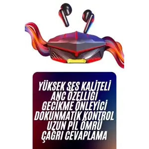 AsilTech Bluetooth Kulaklık HD Ses Kaliteli Işıklı Metal Kasa Ios Android Uyumlu Mikrofonlu