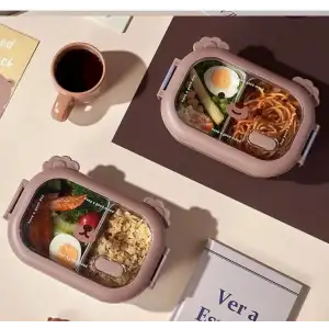 AsilTech Bölmeli Paslanmaz Çelik Yemek Kutusu