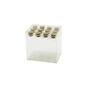 AsilTech Boş Tüp Cam Şişe - 20 ml - Mantar Kapak