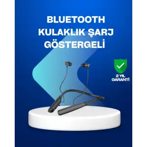 AsilTech Boyun Askılı Kablosuz Bluetooth Kulaklık – Aktif Gürültü Önleme, LCD Ekranlı