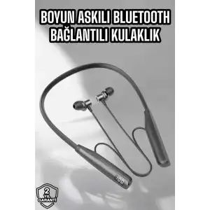 AsilTech Boyun Bantlı Bluetooth Kulaklık Yüksek Ses Kaliteli 100 Saat Kulaklık