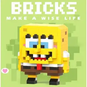 AsilTech Bricks Sünger Bob Mini Lego Figürü