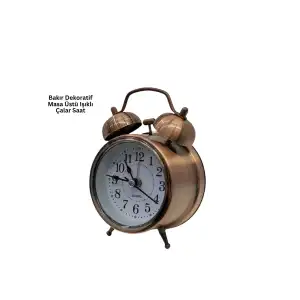 AsilTech Bronz Metal Masa Saati