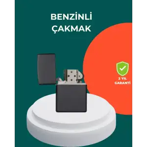 AsilTech Çakmak Parlak Siyah Doldurulabilir Hedyelik Eşya