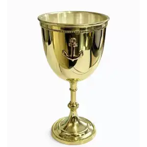 AsilTech Çapa Desenli Pirinç Kadeh Bardak