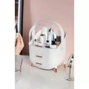 AsilTech Çekmeceli Kozmetik Organizer Beyaz