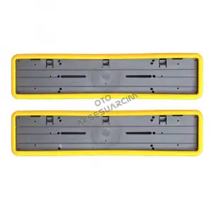 AsilTech Çerçeveli Plakalık Plaka Altlığı Sarı 2li