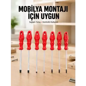 AsilTech Çeşitli Vidalama İşleri İçin 7li Tornavida Takımı