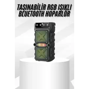AsilTech Çift Çıkışlı Güçlü Bataryalı Kablosuz Yüksek Ses Kaliteli Bluetooth Hoparlör