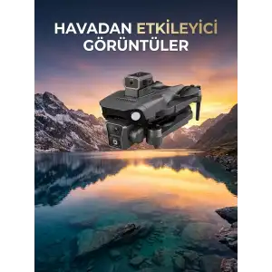 AsilTech Çift Kameralı GPS Drone Geniş Açılı Havadan Görüntüleme Sistemi