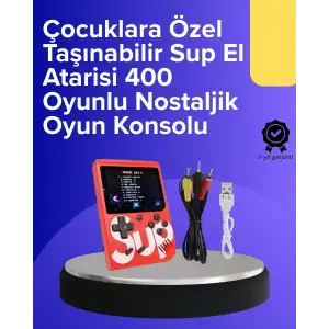 AsilTech Çocuklar İçin 400 Retro Oyunlu Konsol