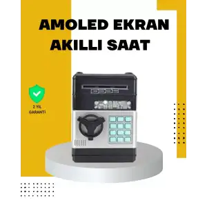 AsilTech Çocuklar İçin Şifreli ATM Kasa Para Yutan Kumbara