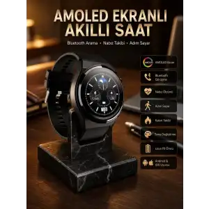 AsilTech Çoklu Kordon Hediyeli Akıllı Saat Çağrı Cevaplama Müzik Dinleme Dokunmatik Ekran
