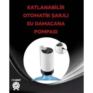 AsilTech Damacana Üstü Akıllı Su Pompası | 3 Damacana Kullanım | 4W Güç | Micro USB Şarjlı | Katlanabilir & Taşınabilir